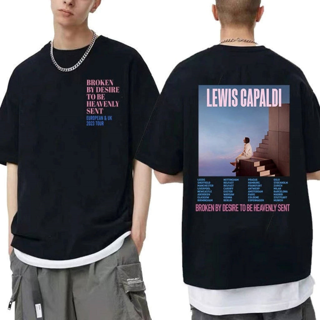 Lewis Capaldi Broken By Desire To Be Heavenly Sent European and UK Tour 2023 Shirt Hoodie, Sweatshirt | CoreVibeTees.com