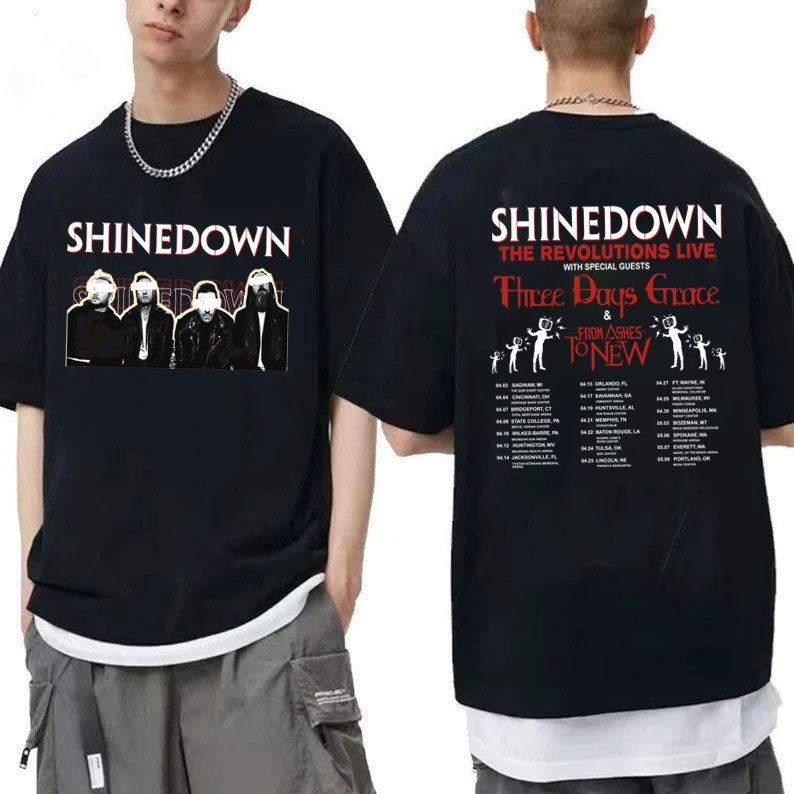 Shin.edown Band The Revolutions Live 2023 Shirt, The Revolutions Live Tour 2023 Hoodie, Sweatshirt | CoreVibeTees.com