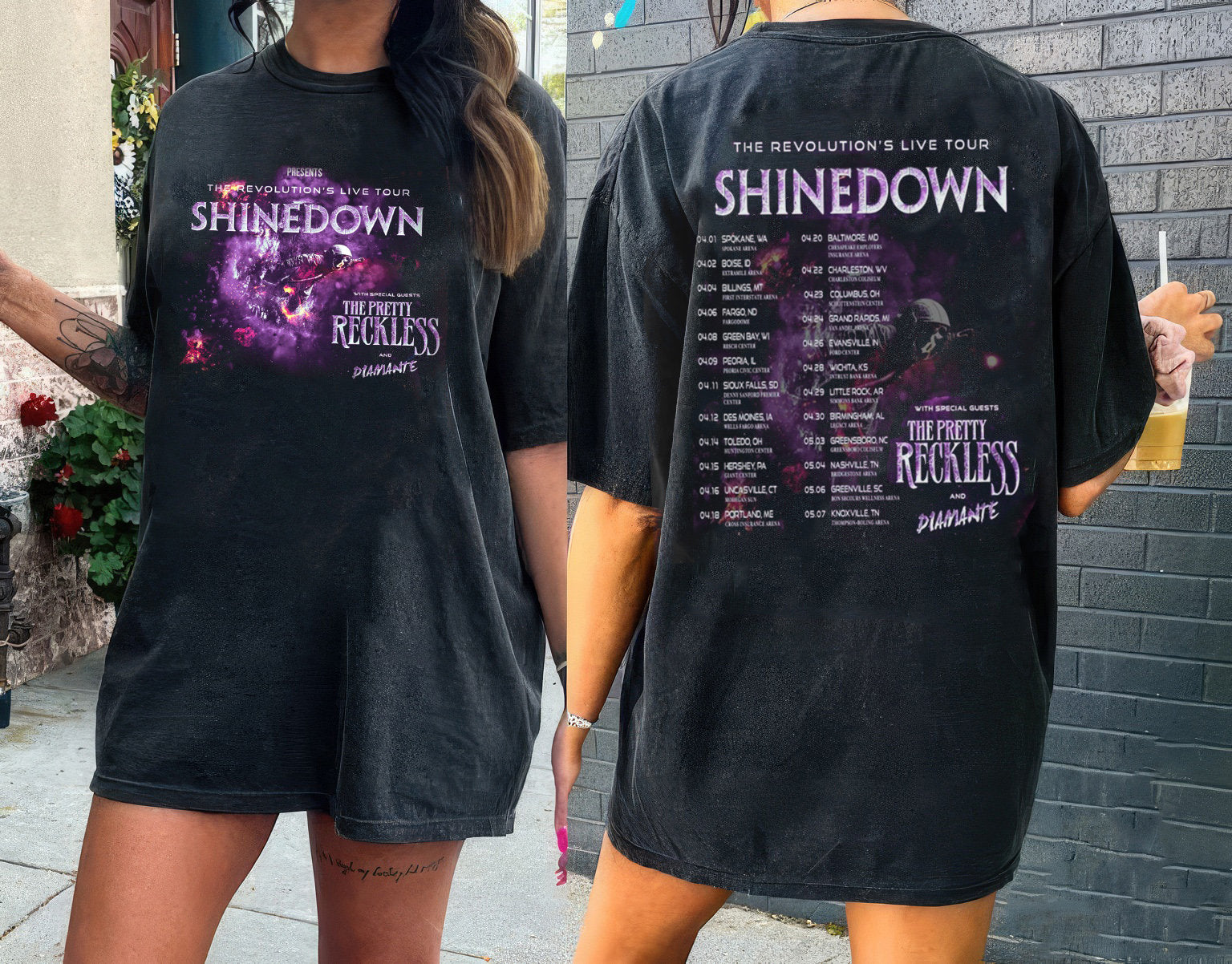 Shin.edown Band The Revolutions Live 2023 Shirt, Tour 2023 Shirt, Shin.edown Band Shirt Hoodie, Sweatshirt | CoreVibeTees.com