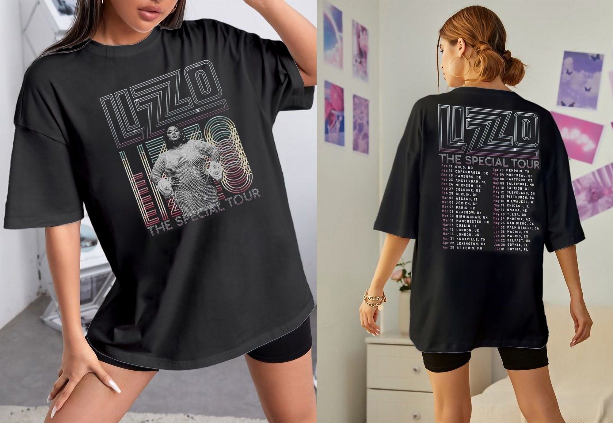 The Special Li.z.zo Tour 2023 Double Side Shirt, Li.z.zo The Special Tour 2023 Hoodie, Sweatshirt | CoreVibeTees.com