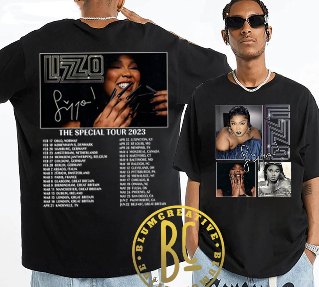 Li.z.zo Tour 2023 T-Shirt, Li.z.zo Unisex T-shirt, Li.z.zo Homage Shirt Hoodie, Sweatshirt | CoreVibeTees.com