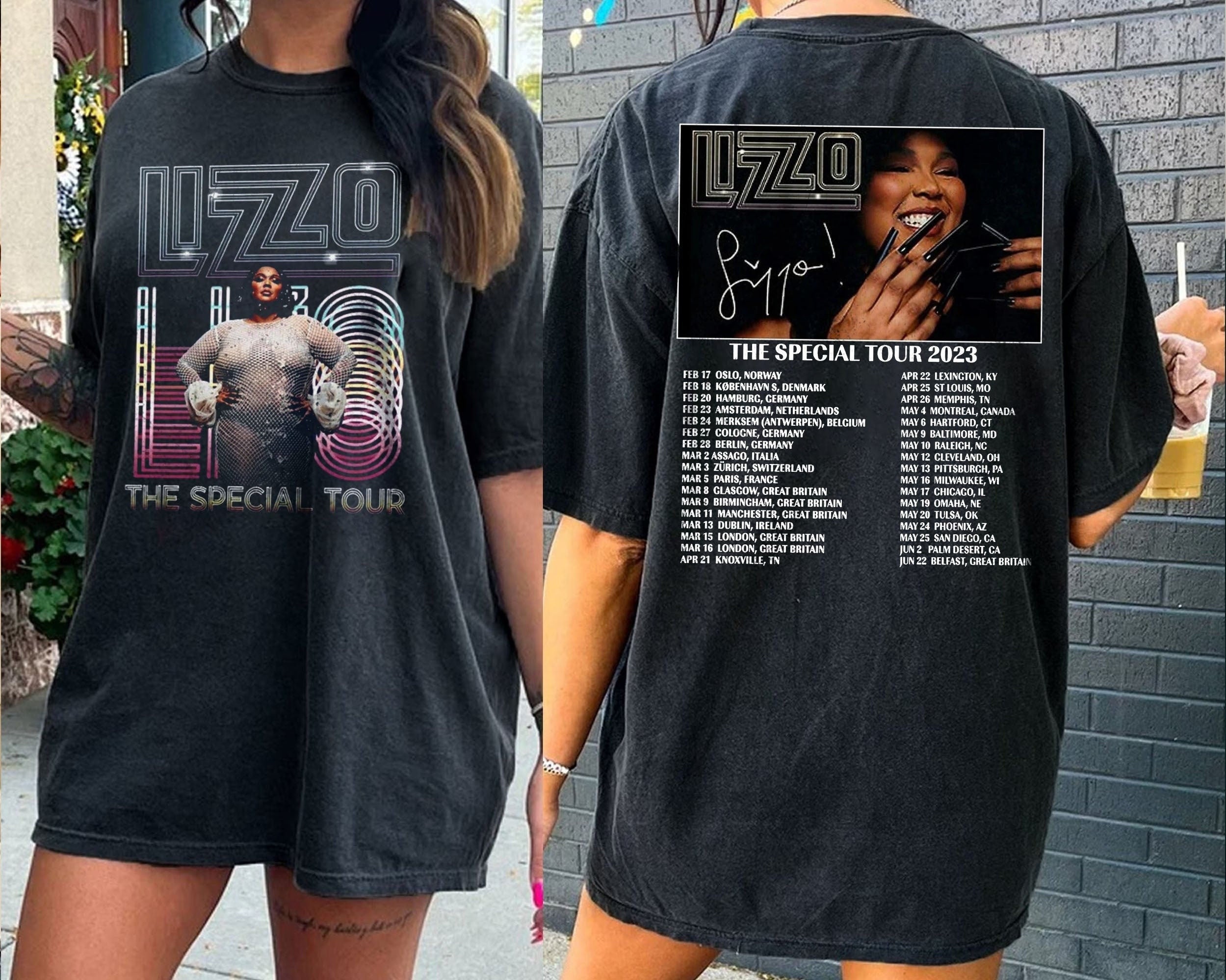 Li.z.zo Special World Tour 2023 Concert, Li.z.zo Tour 2023 T-Shirts, Hoodie, Sweatshirt | CoreVibeTees.com