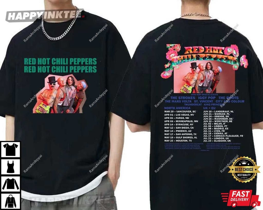 Red Hot Chili Peppers World Tour 2023 T-Shirt Hoodie, Sweatshirt | CoreVibeTees.com