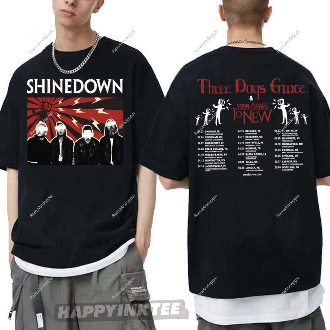 shine down Band The Revolutions Live Tour 2023 shine down Band T-Shirt Hoodie, Sweatshirt | CoreVibeTees.com