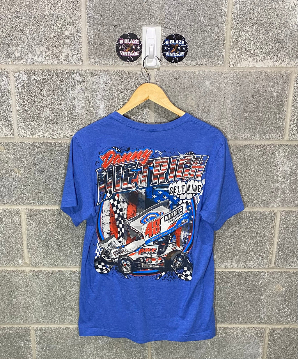 Danny Dietrich Sprint Car Dirt Track Racing Blue Graphic T-Shirt Hoodie, Sweatshirt | CoreVibeTees.com