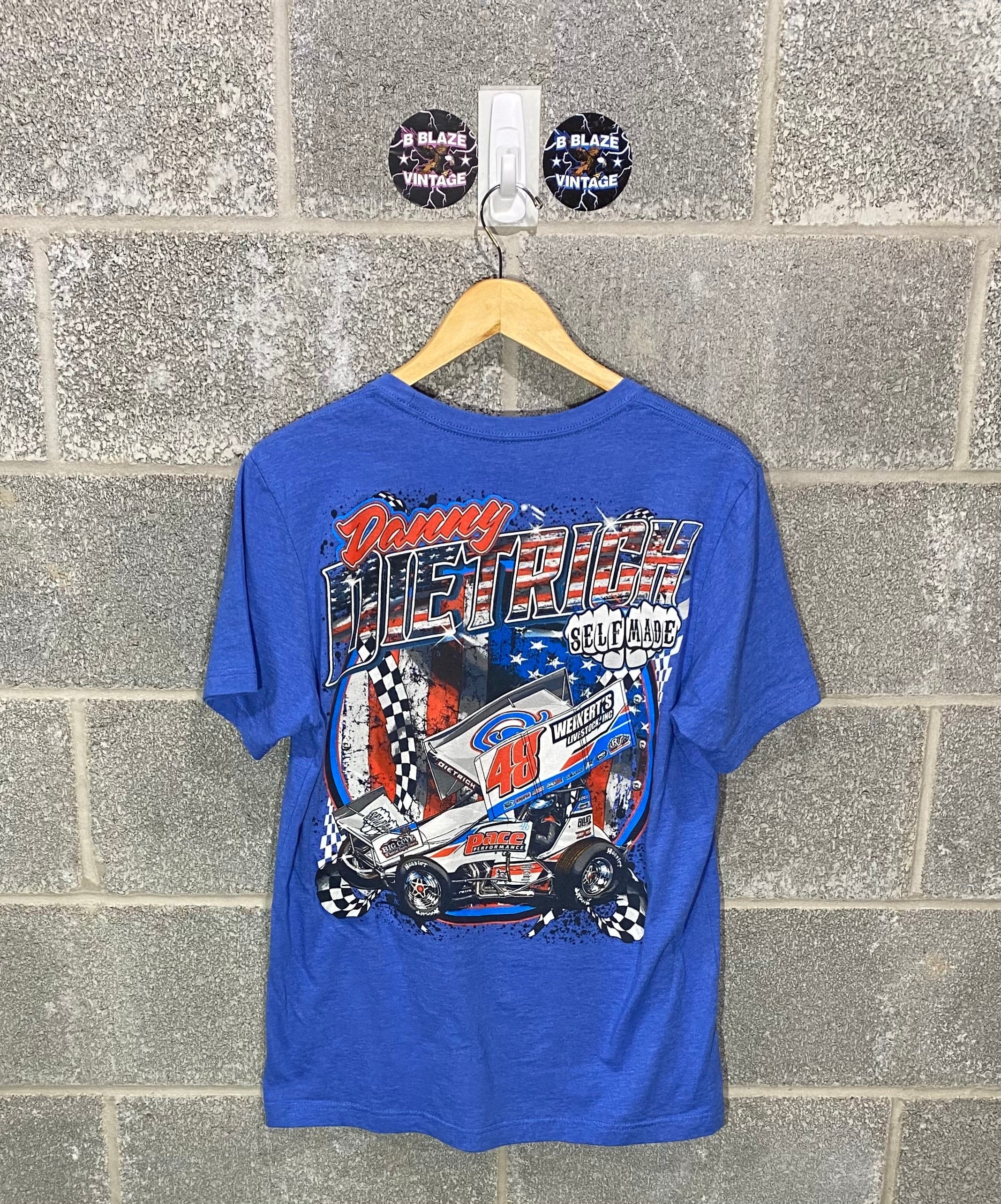 Danny Dietrich Sprint Car Dirt Track Racing Blue Graphic T-Shirt Hoodie, Sweatshirt | CoreVibeTees.com