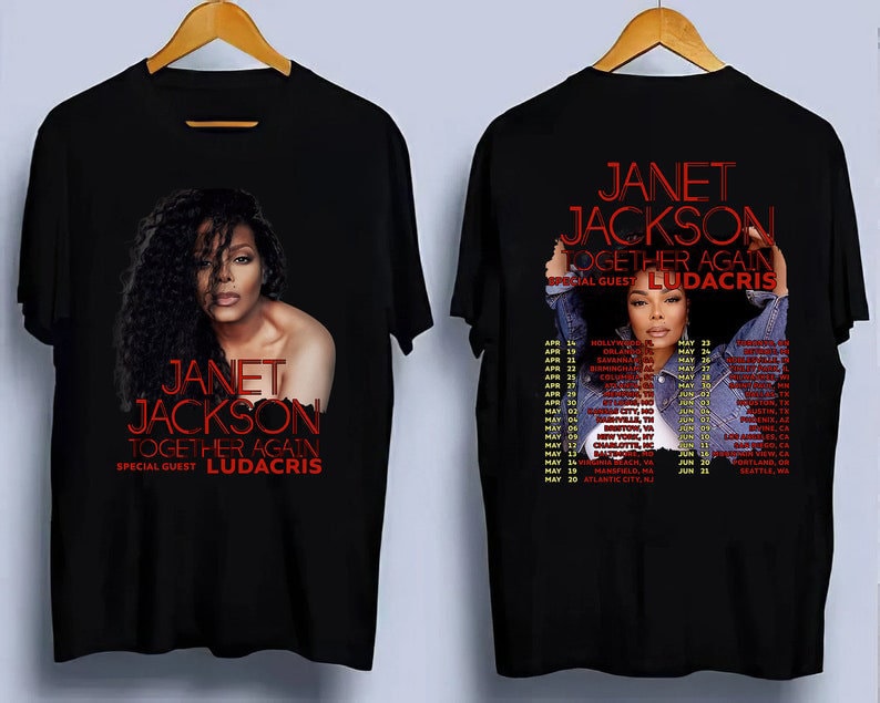 Janet Jackson 2023 Tour T-Shirt, Janet Jackson Shirt, Vintage Style 90s Shirt Hoodie, Sweatshirt | CoreVibeTees.com
