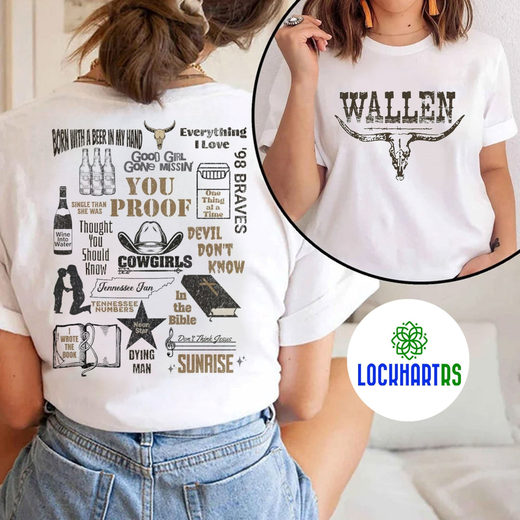 Wallen Shirt Two Side, Western Cowboy Shirt, One thing at a Time Shirt, Cowgirl Shirt, Wallen Western shirt Hoodie,...