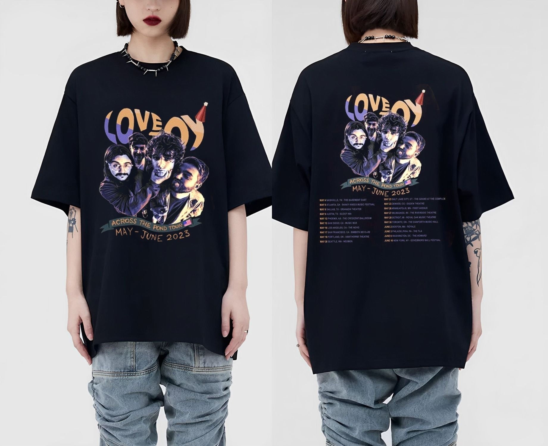 Across The Pond Tour 2023 T-Shirt Hoodie, Sweatshirt | CoreVibeTees.com