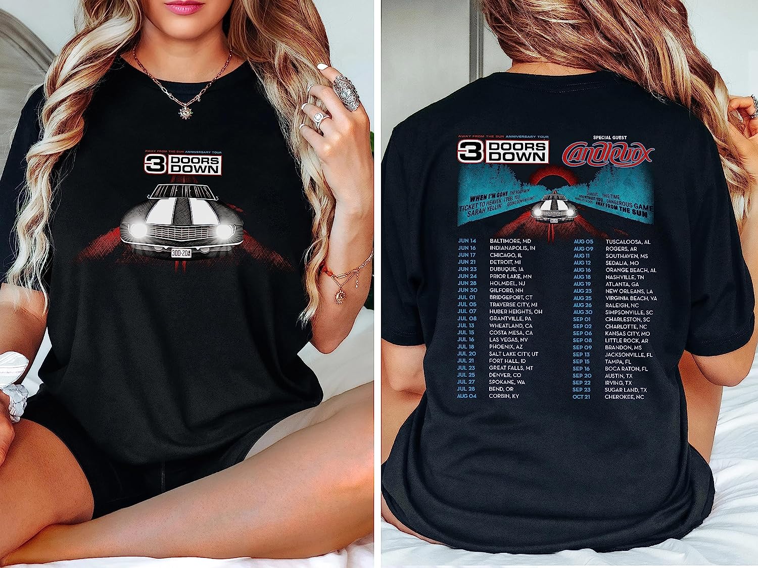 3 Dors Down TShirt 3DD Away From The Sun Tour 2023 Shirt Hoodie, Sweatshirt | CoreVibeTees.com