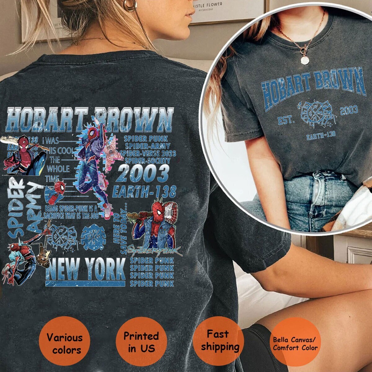 Hobart Brown Comfort Colors 2 sides shirt Spider Punk shirt Hoodie, Sweatshirt | CoreVibeTees.com