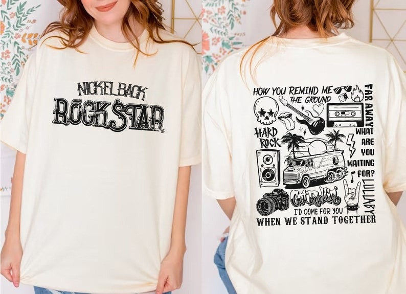 Nickelback Music Shirt, Vintage Get Rollin' Tour 2023 Album, Nickleback Band Shirt Hoodie, Sweatshirt | CoreVibeTees.com
