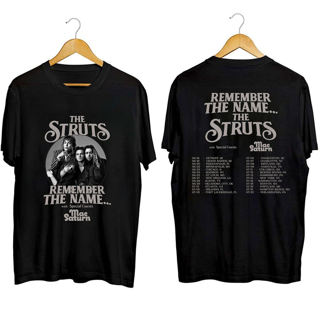 The Struts 2023 Tour T-Shirt, Remember The Name 2023 Tour T-Shirt, The Struts Band Hoodie, Sweatshirt | CoreVibeTees.com