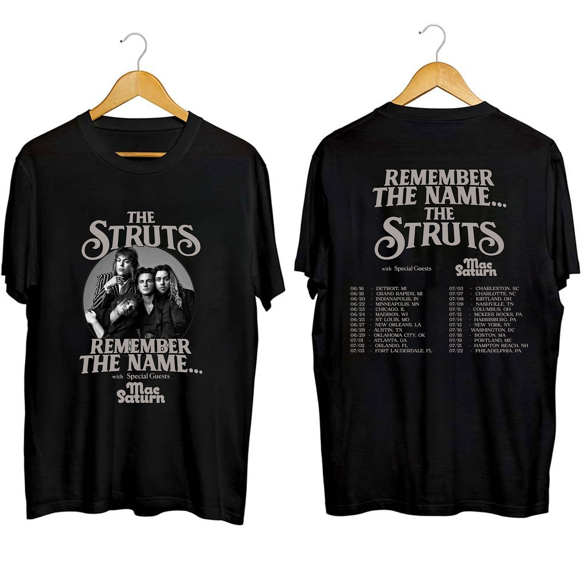 The Struts 2023 Tour T-Shirt, Remember The Name 2023 Tour T-Shirt, The Struts Band Hoodie, Sweatshirt | CoreVibeTees.com