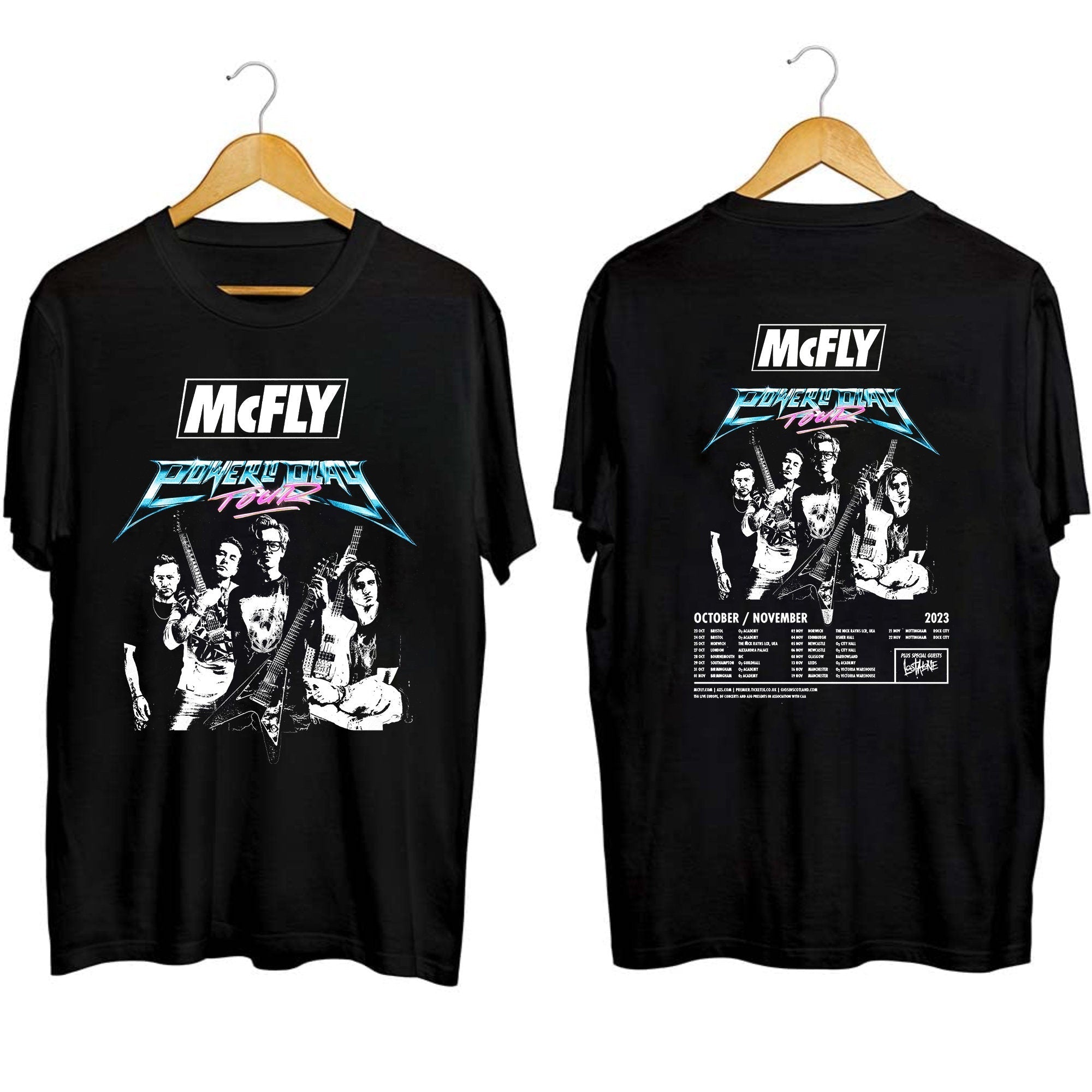 McFly Band Fan T-Shirt, McFly 2023 Concert T-Shirt, Power to Play 2023 Concert T-Shirt Hoodie, Sweatshirt | CoreVibeTees.com