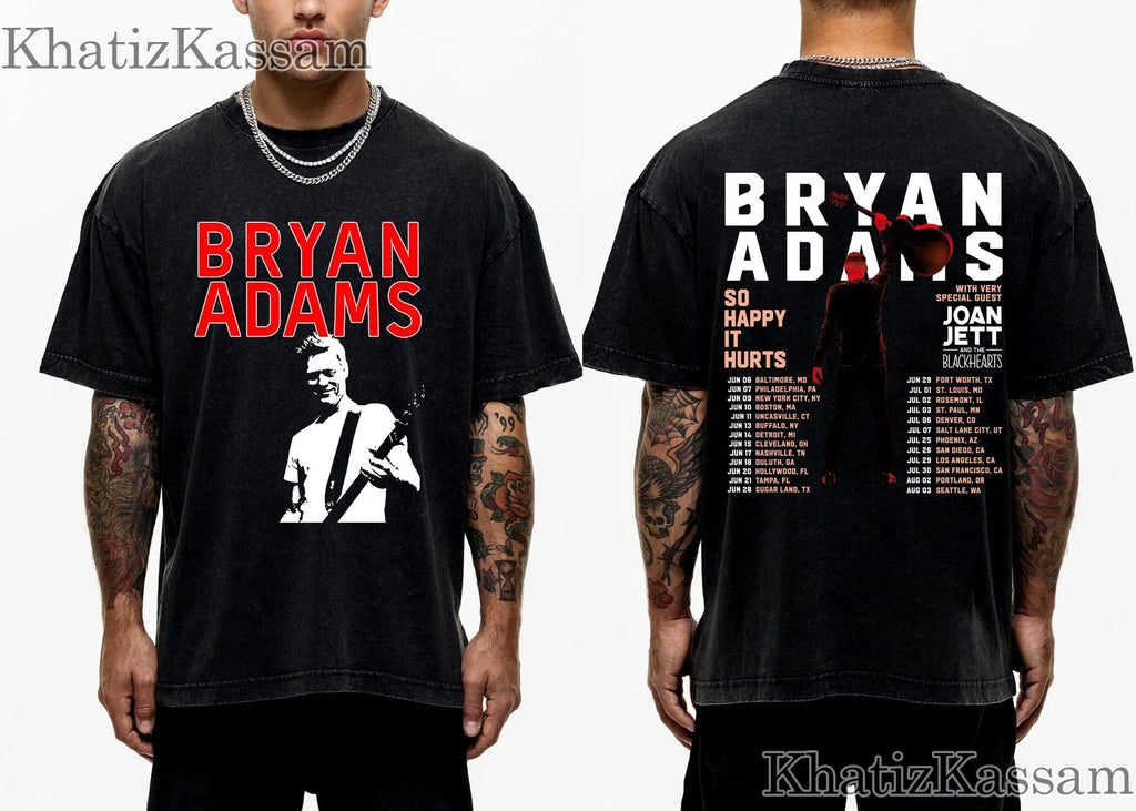 Vintage Bryan Adams T-Shirt, Bryan Adams So Happy Hurts Tour Shirt Hoodie, Sweatshirt | CoreVibeTees.com