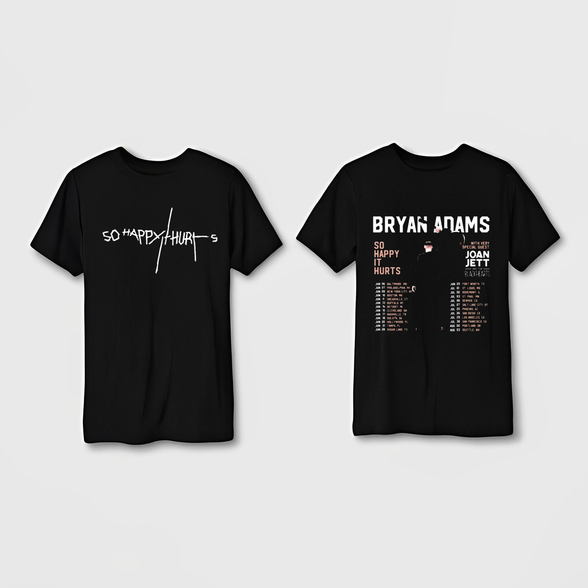 Bryan Adams Tour 2023 T-Shirt, So Happy Hurts Tour Shirt Hoodie, Sweatshirt | CoreVibeTees.com