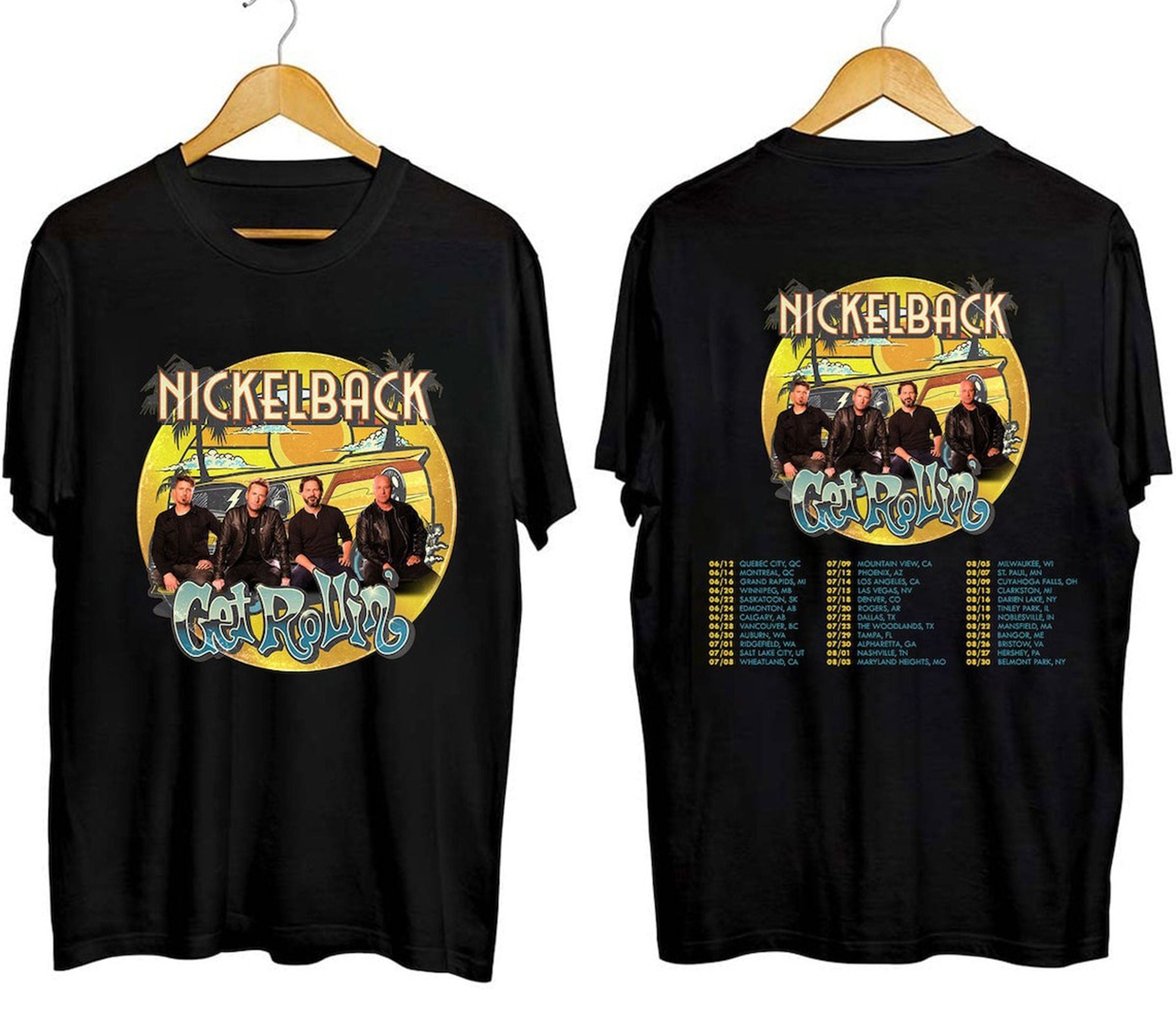 Nickleback Band World Tour 2023 T-Shirt, Get Rollin Album 2023 Tour Hoodie, Sweatshirt | CoreVibeTees.com