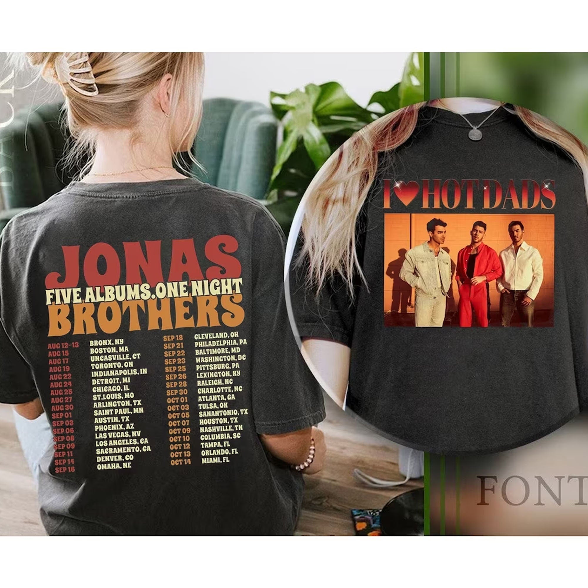 I Love Hot Dads Jonas Brothers Shirt Hoodie, Sweatshirt | CoreVibeTees.com