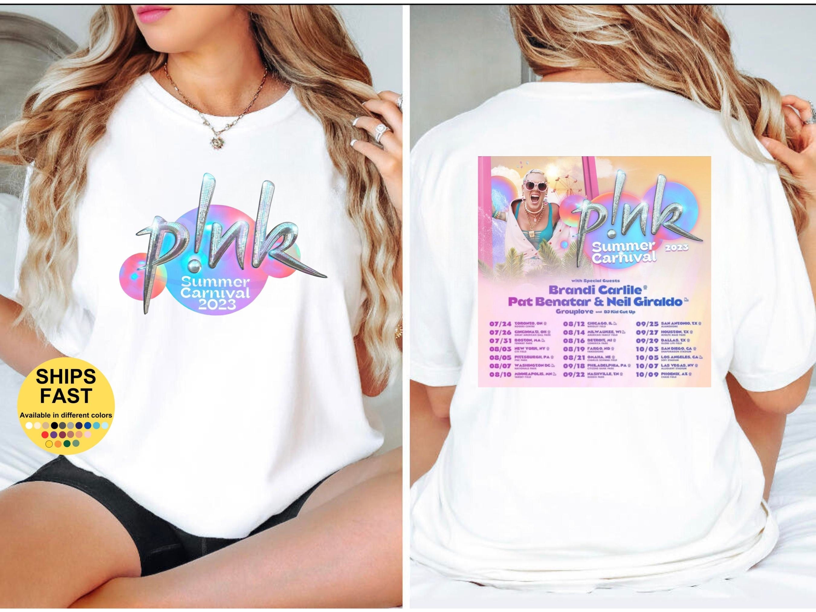 P!nk Pink Singer Summer Carnival 2023 Tour T-Shirt, Pink Fan Lovers Shirt, Music Tour 2023 Shirt Hoodie, Sweatshirt