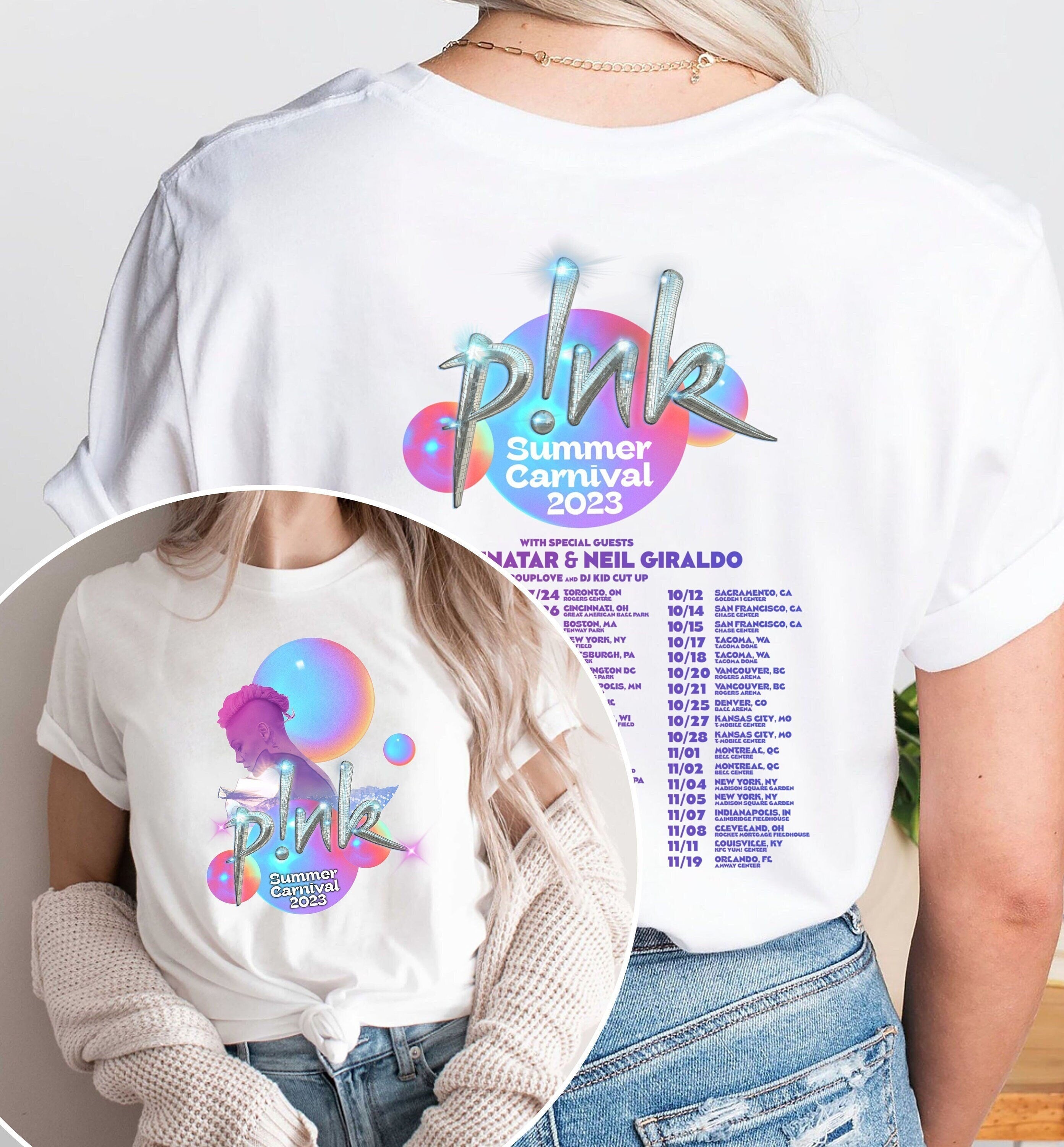 Vintage Pnk Tour 2 side Pnk Pink Summer Carnival 2023 Tour T-Shirt Hoodie, Sweatshirt | CoreVibeTees.com