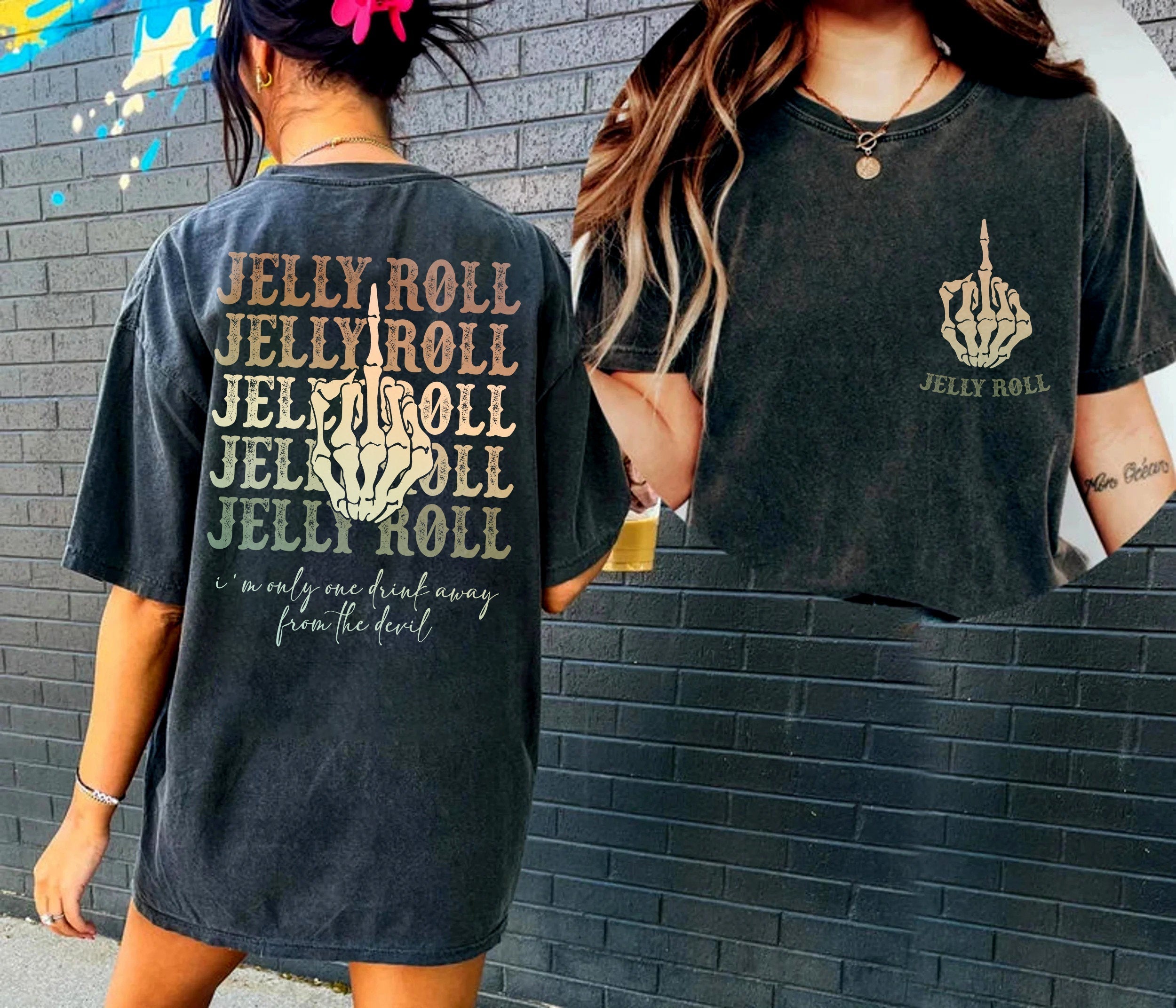 Jelly I'm only one Drink away from the devil Graphic Shirt, Backroad Baptism Tour 2023 Hoodie, Sweatshirt | CoreVibeTees.com