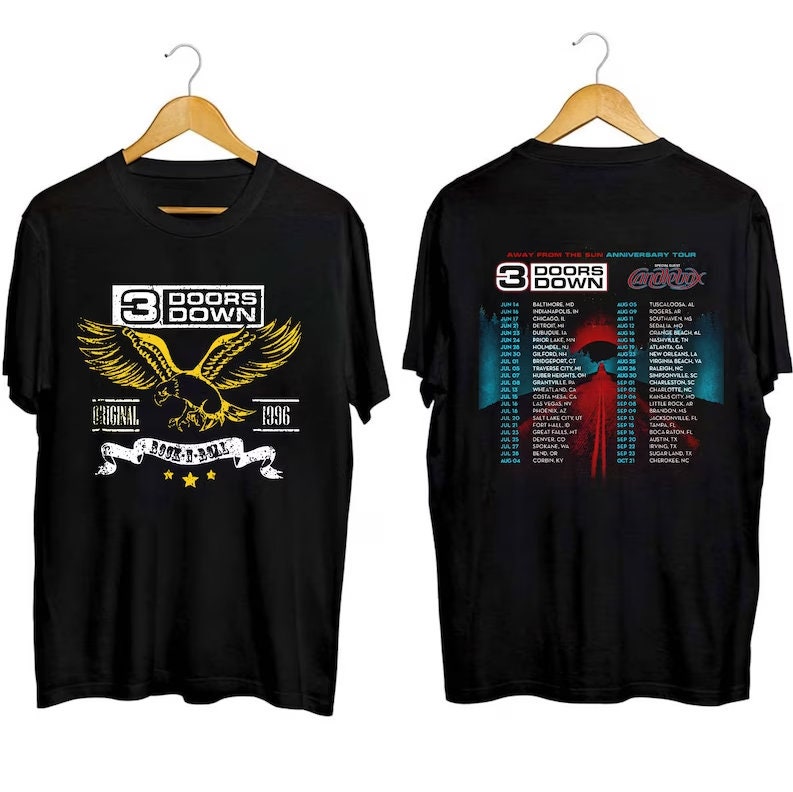 Doors Down Band Shirt, Away From the Sun Anniversary Tour 2023 Shirt Hoodie, Sweatshirt | CoreVibeTees.com
