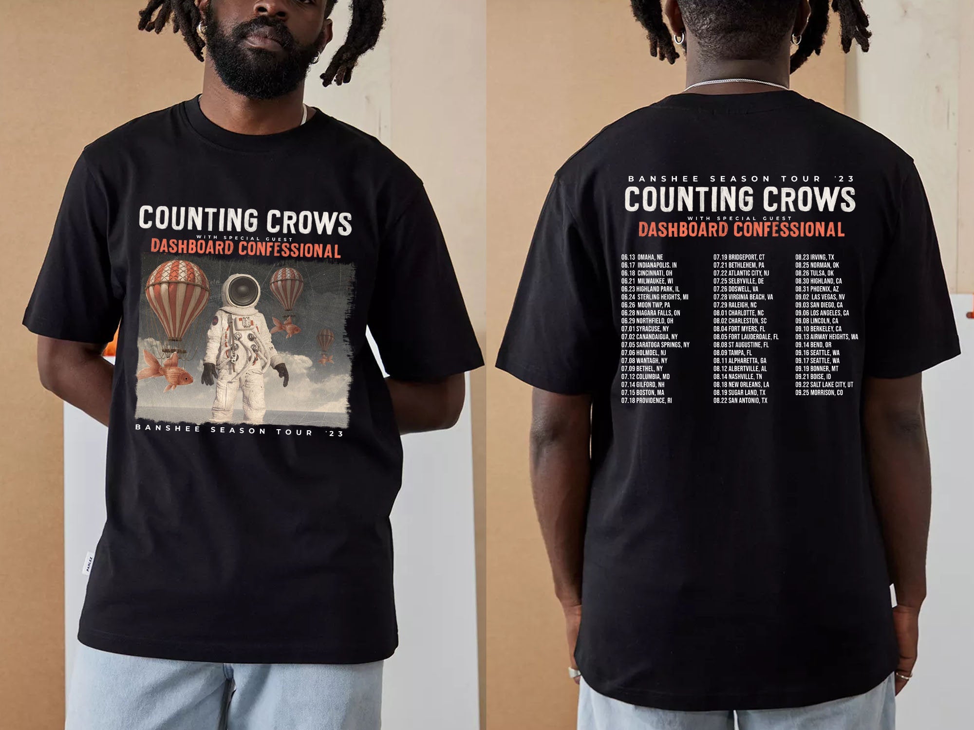 Vintage Counting Crows Banshee Season Tour 2023 Shirt, Banshee Season Concert Tee Hoodie, Sweatshirt | CoreVibeTees.com