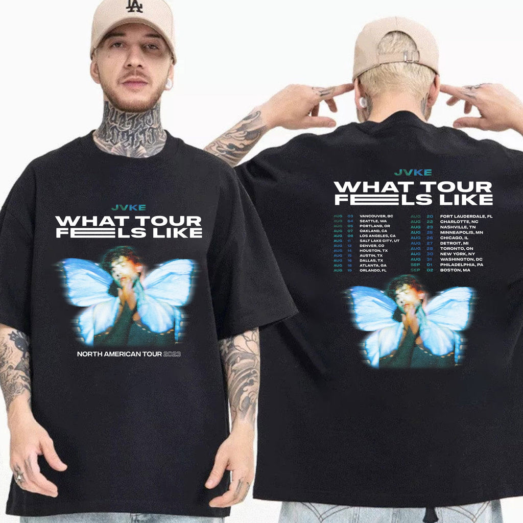 JVKE Tour Concert 2023 Shirt, What Tour Feels Like Tour 2023 Shirt Hoodie, Sweatshirt | CoreVibeTees.com