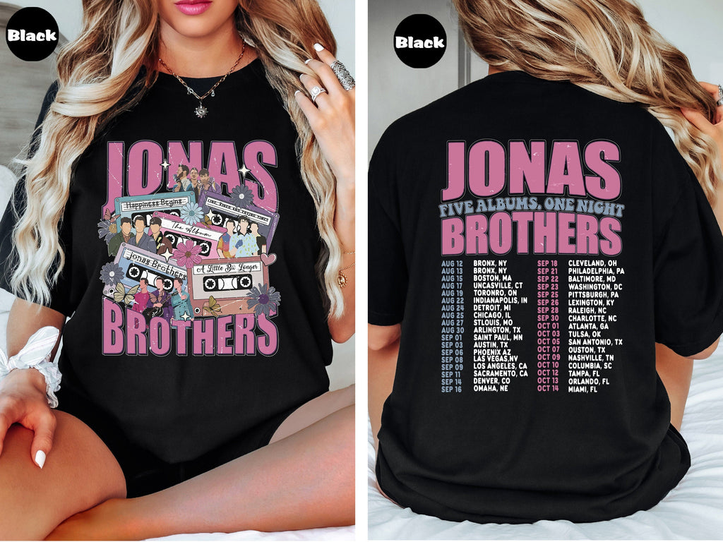 Jonas Brothers Vintage Shirt, Jonas Five Albums One Night Tour T-shirt, Jonas Brothers 2023 Tour tshirt Hoodie, Sweatshirt