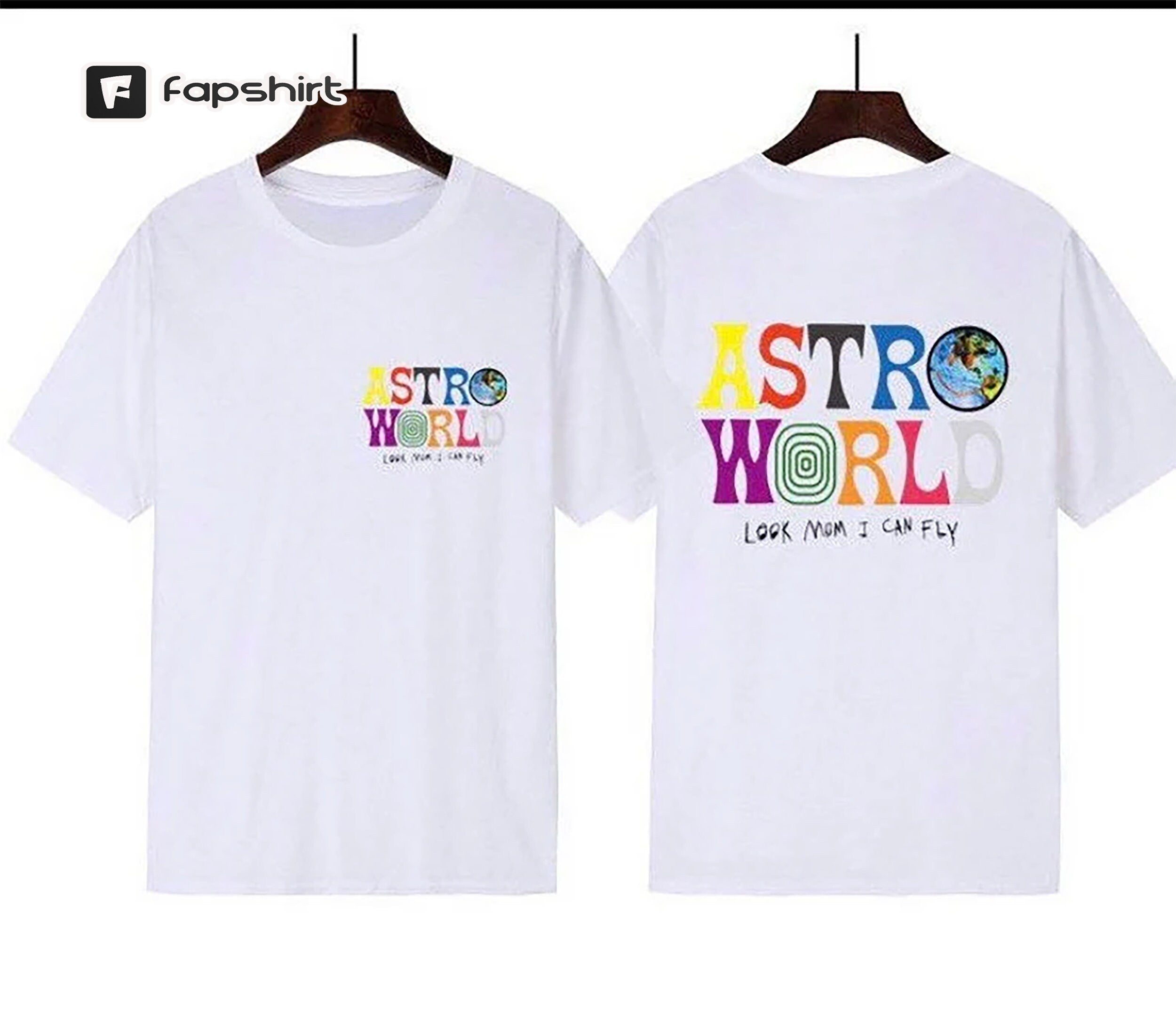 Travis Astroworld Concert Tour White merch ASTROWORLD look mom I can fly T-Shirts, Hoodie, Sweatshirt | CoreVibeTees.com