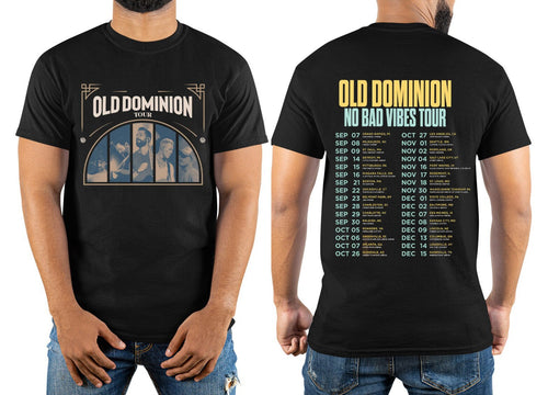 2023 No Bad Vibes Tour Shirt, Old Dominion Concert Shirt, Rock Tour Shirt Hoodie, Sweatshirt | CoreVibeTees.com