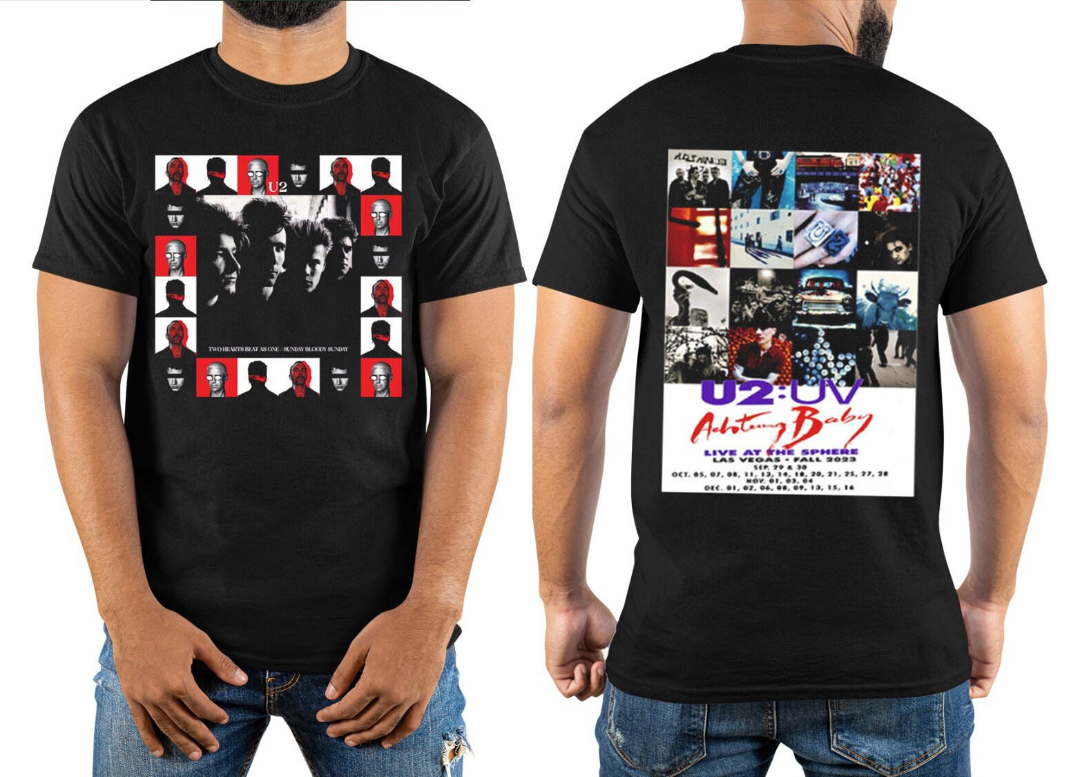Tour 2023 U2 Band Unisex Shirt, Achtung Baby Live At Sphere Shirt Hoodie, Sweatshirt | CoreVibeTees.com