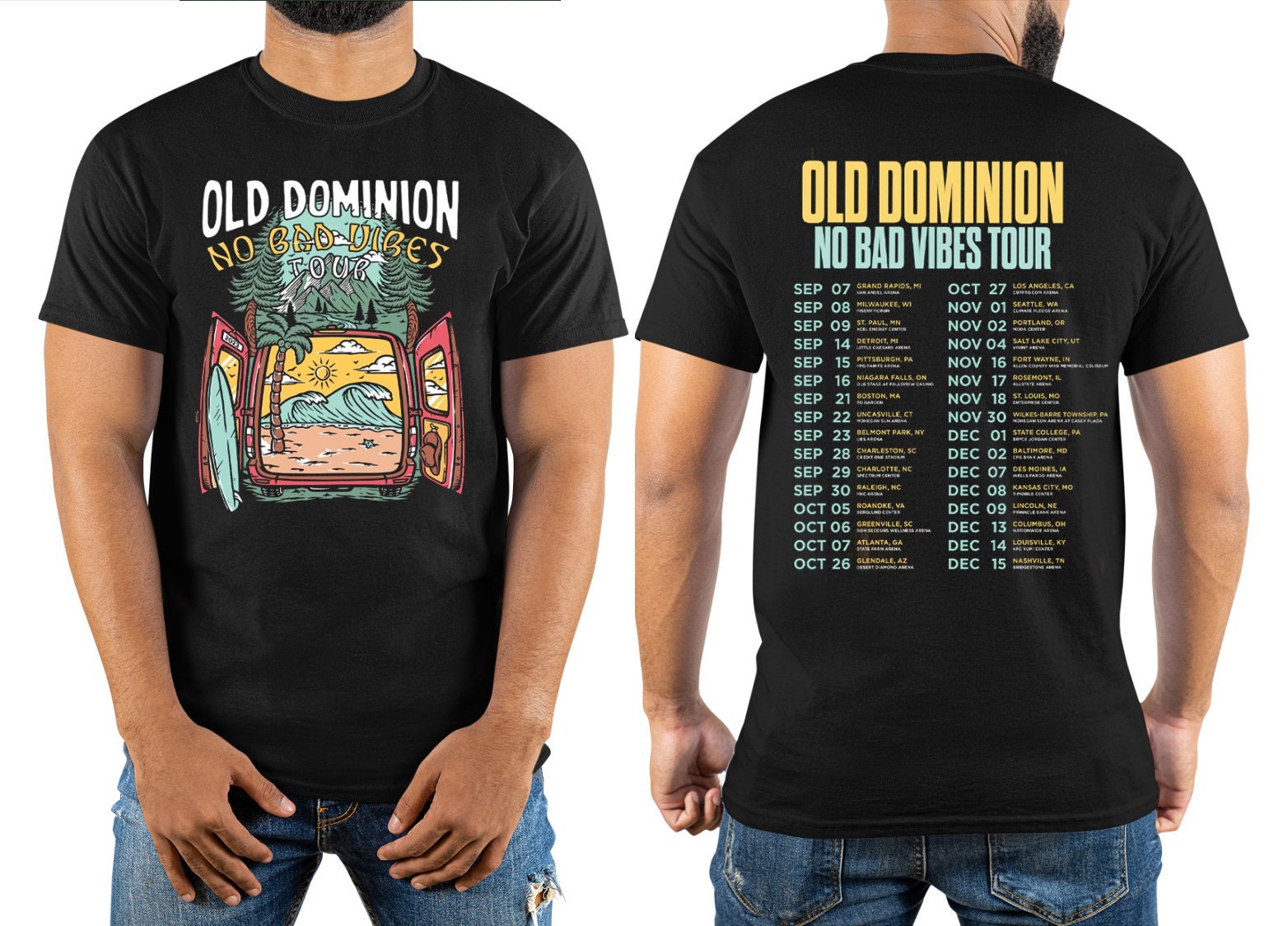 Old Dominion Tour 2023 Merch, No Bad Vibes Old Dominion Tour 2023 Shirt Hoodie, Sweatshirt | CoreVibeTees.com