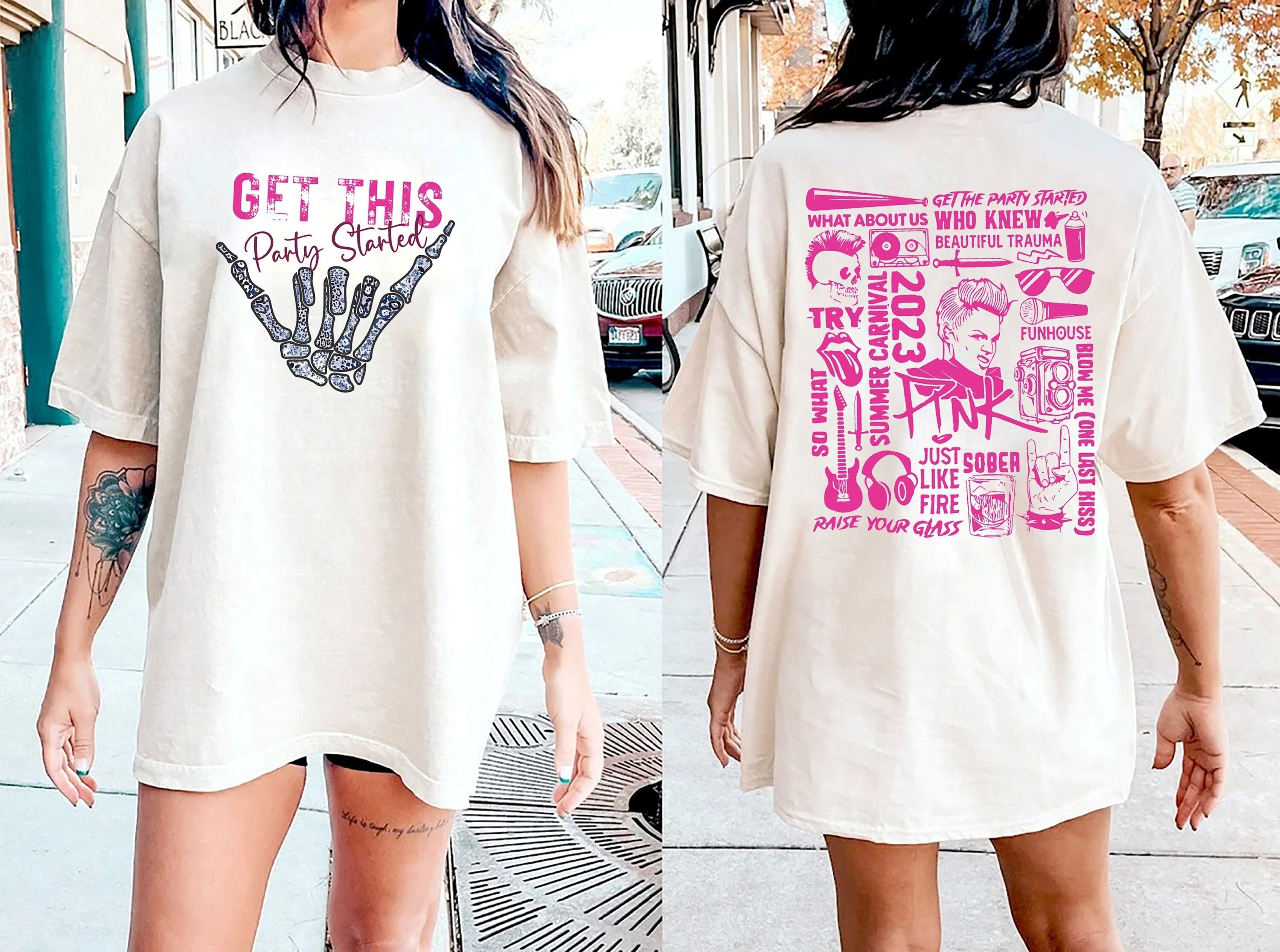 Pink Tour Get This Party Started Shirt, Music Tour 2023 Shirt Hoodie, Sweatshirt | CoreVibeTees.com
