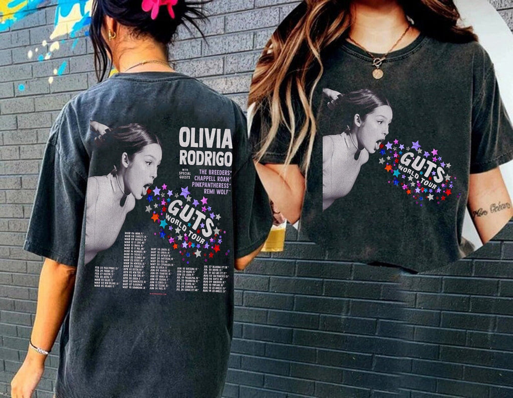 Olivia Rodrigo Guts world tour 2024 shirt, Olivia Rodrigo Shirt, Good 4U Shirt Hoodie, Sweatshirt | CoreVibeTees.com