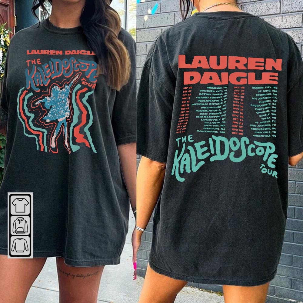 Lauren Daigle The Kaleidoscope Tour Music Shirt 2 Sides, Vintage 90s 2023 Concert Shirt Hoodie, Sweatshirt | CoreVibeTees.com