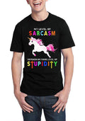 My Level Of Sarcasm Depend On Your Level Of Stupidity Black Half Sleeve T-Shirt Hoodie, Sweatshirt | CoreVibeTees.com