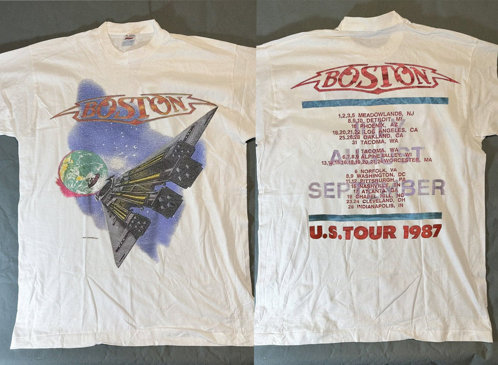Boston Rock Band Tour 1987 US Tour T-shirt, Boston U.S 80s Tour Concert shirt Hoodie, Sweatshirt | CoreVibeTees.com
