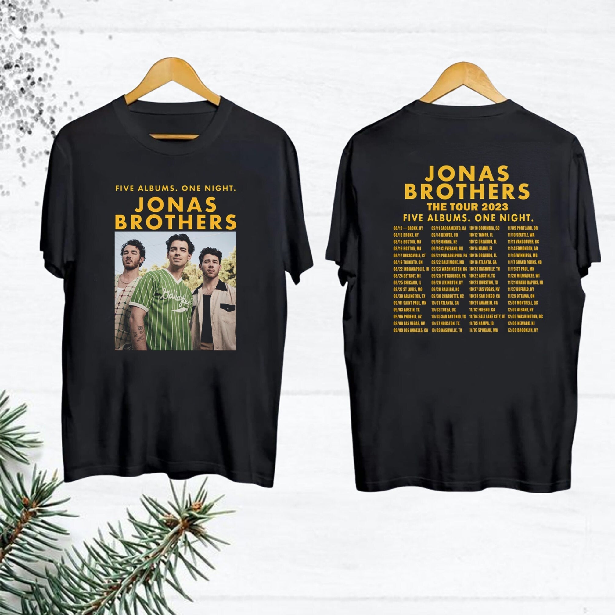 Jonas Brothers The Tour 2023 Five Albums One Night T-Shirt, Jonas Brothers Shirt, Jonas Brothers Concert Shirt, Hoodie,...