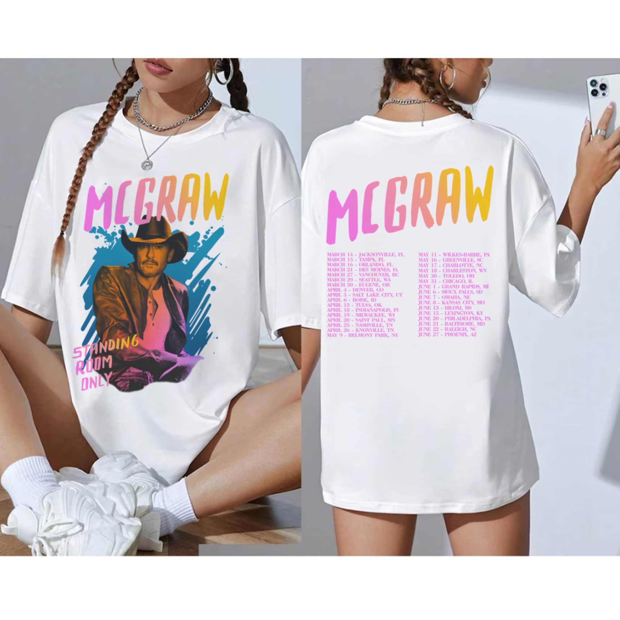 Tim McGraw 2024 Tour Standing Room Only Shirt, Tim McGraw 2024 Concert Shirt Hoodie, Sweatshirt | CoreVibeTees.com