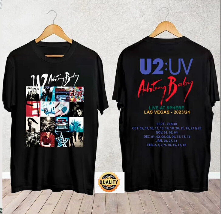 2024 Tour U2 Rock Band Achtung Baby Album T-Shirt Graphic Christmas Gift Hoodie, Sweatshirt | CoreVibeTees.com
