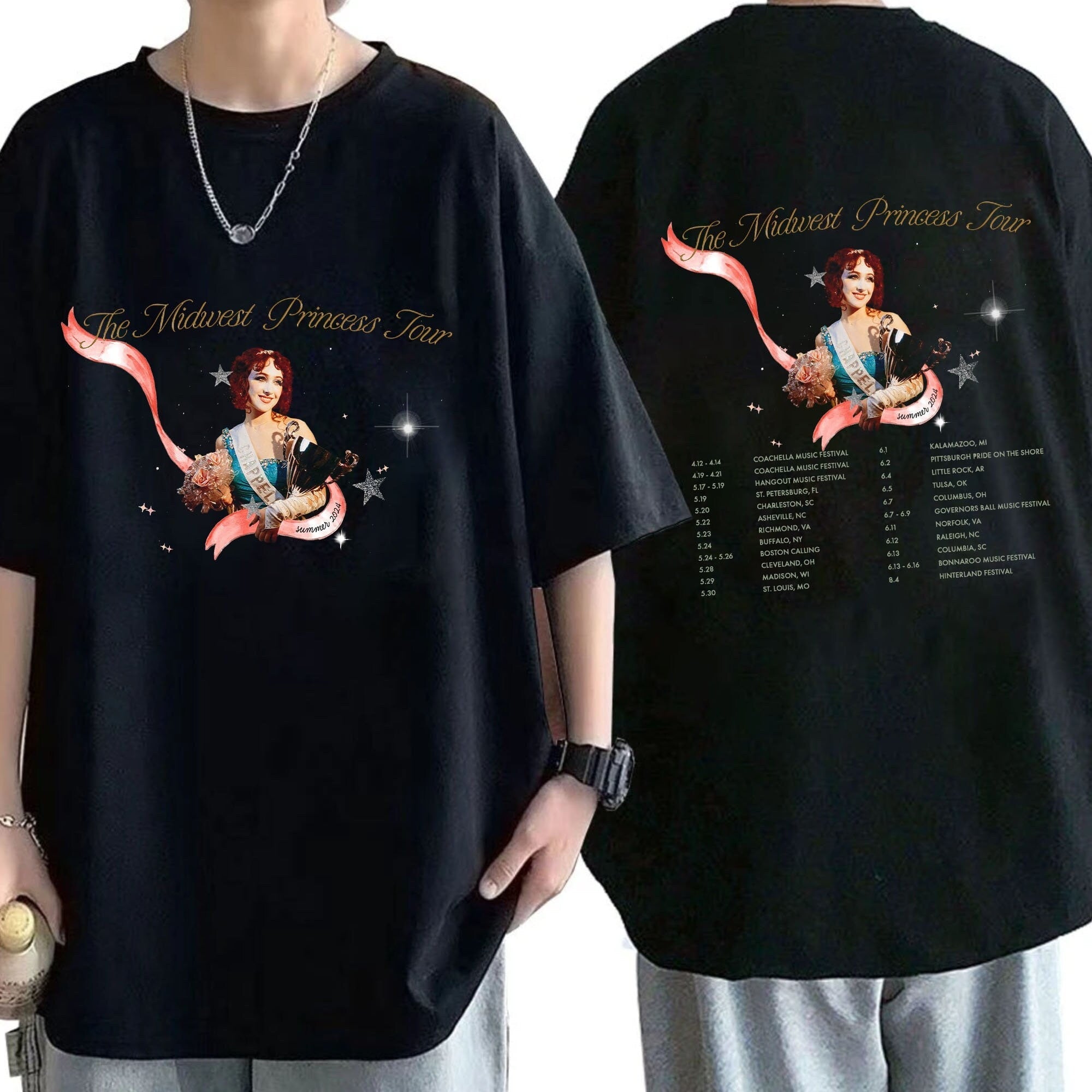 Chappell Roan The Midwest Princess Tour 2024 Shirt Hoodie, Sweatshirt | CoreVibeTees.com