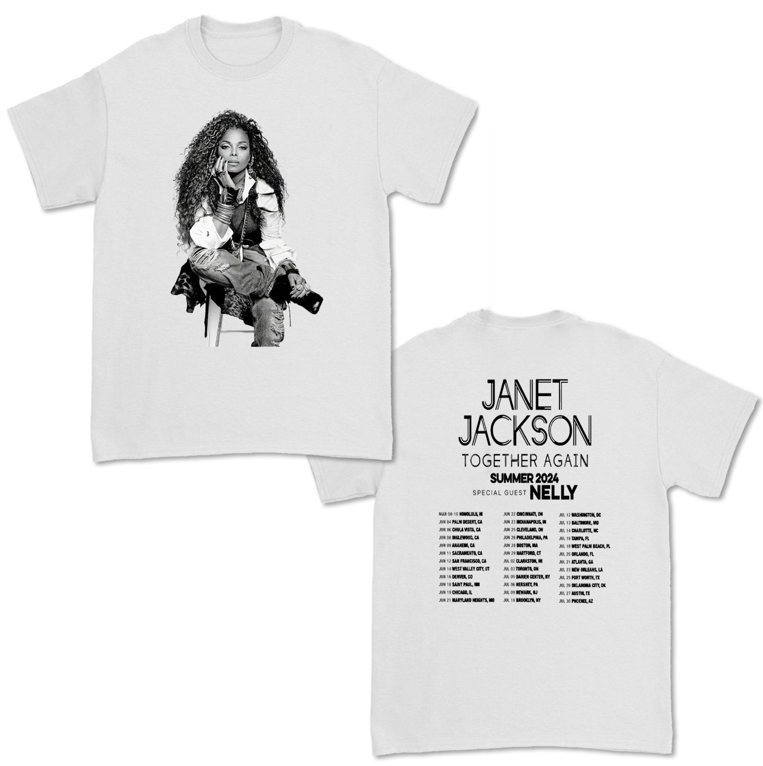 Janet Jackson Tour 2024 Shirt, Together Again Tour Concert Shirt Hoodie, Sweatshirt | CoreVibeTees.com