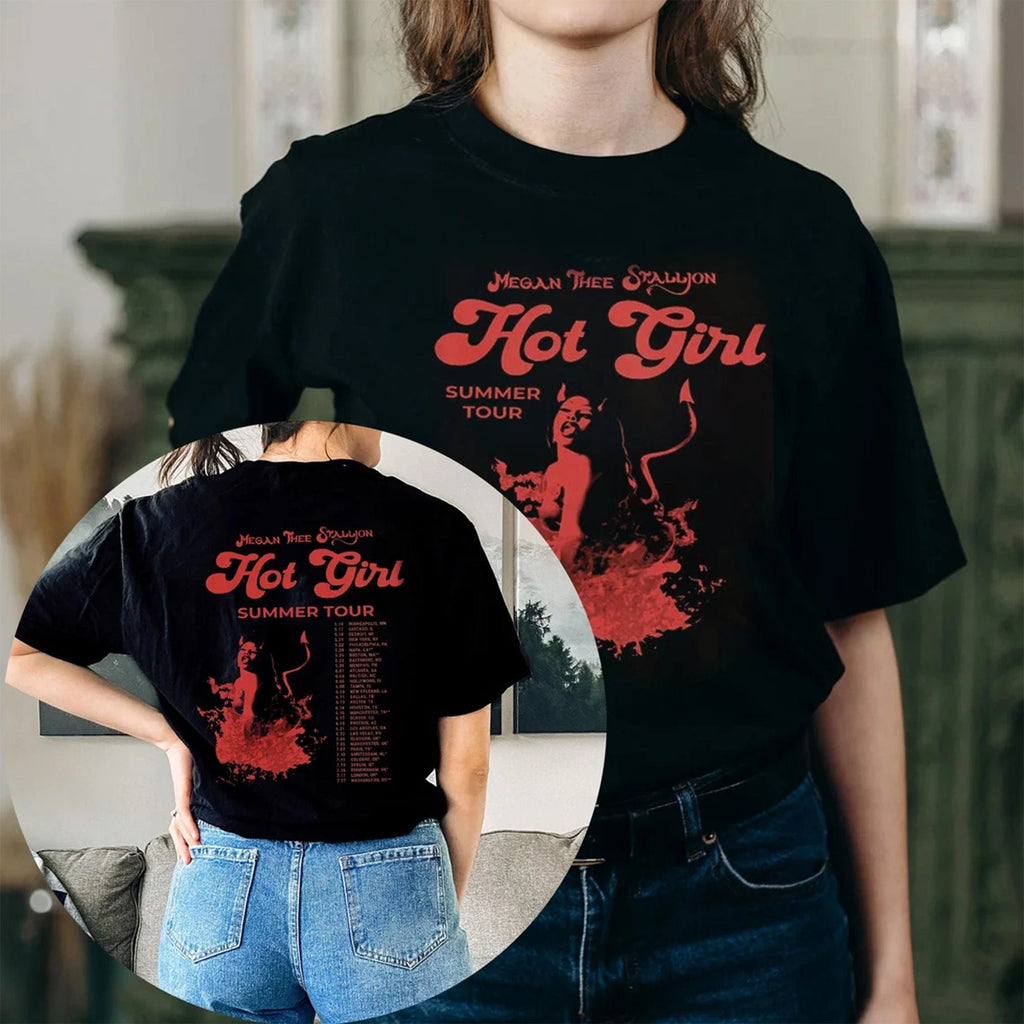 Funny Thee Stallion Shirt, Hot Girl Summer Tour Shirt Hoodie, Sweatshirt | CoreVibeTees.com