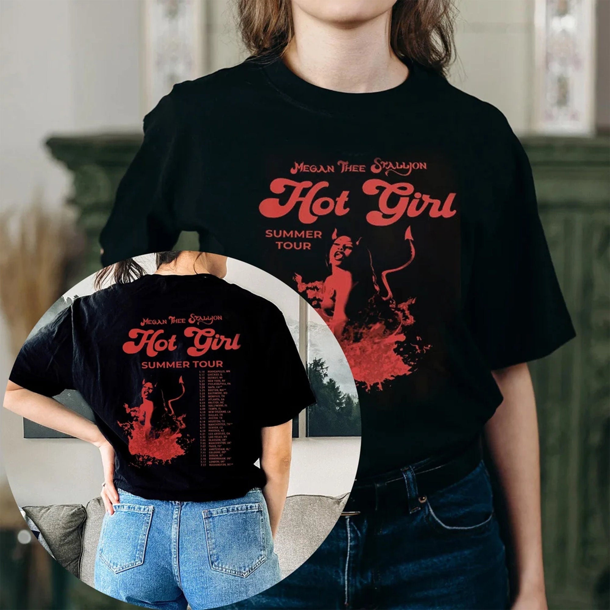 Funny Thee Stallion Shirt, Hot Girl Summer Tour Shirt Hoodie, Sweatshirt | CoreVibeTees.com