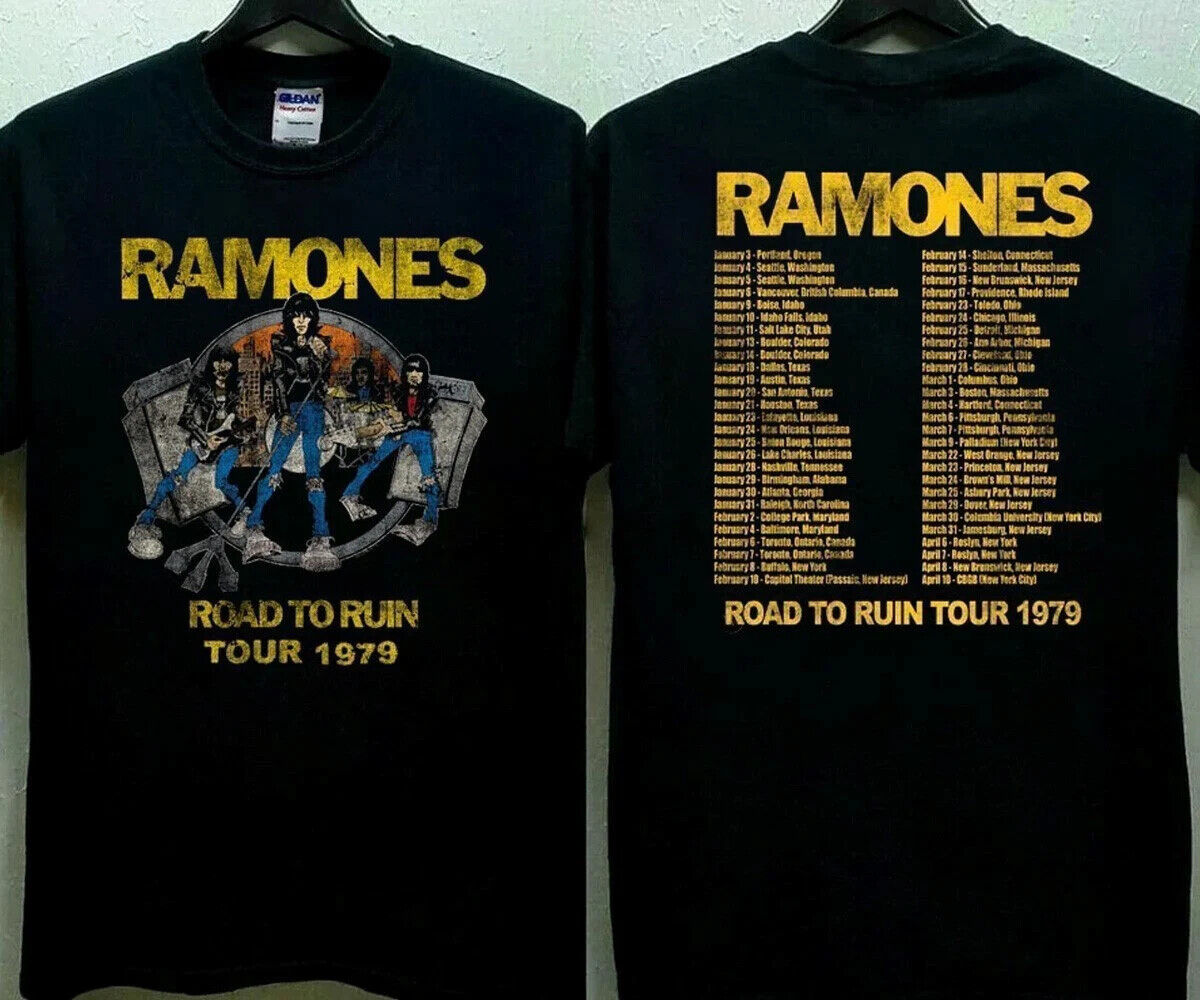 Ramones Road To Ruin Tour 1979 T-Shirt Hoodie, Sweatshirt | CoreVibeTees.com