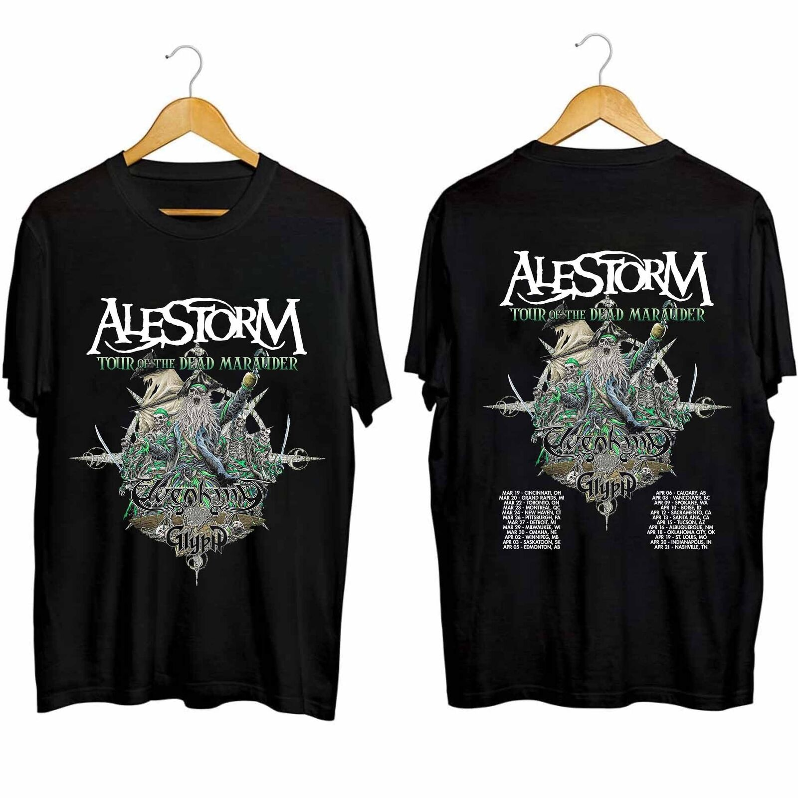 Alestorm Tour Of The Dead Marauder 2024 Shirt, Alestorm Band Fan Shirt Hoodie, Sweatshirt | CoreVibeTees.com