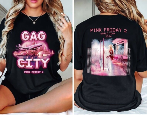 Nicki Minaj Pink Friday 2 Tour T-Shirt Hoodie, Sweatshirt | CoreVibeTees.com