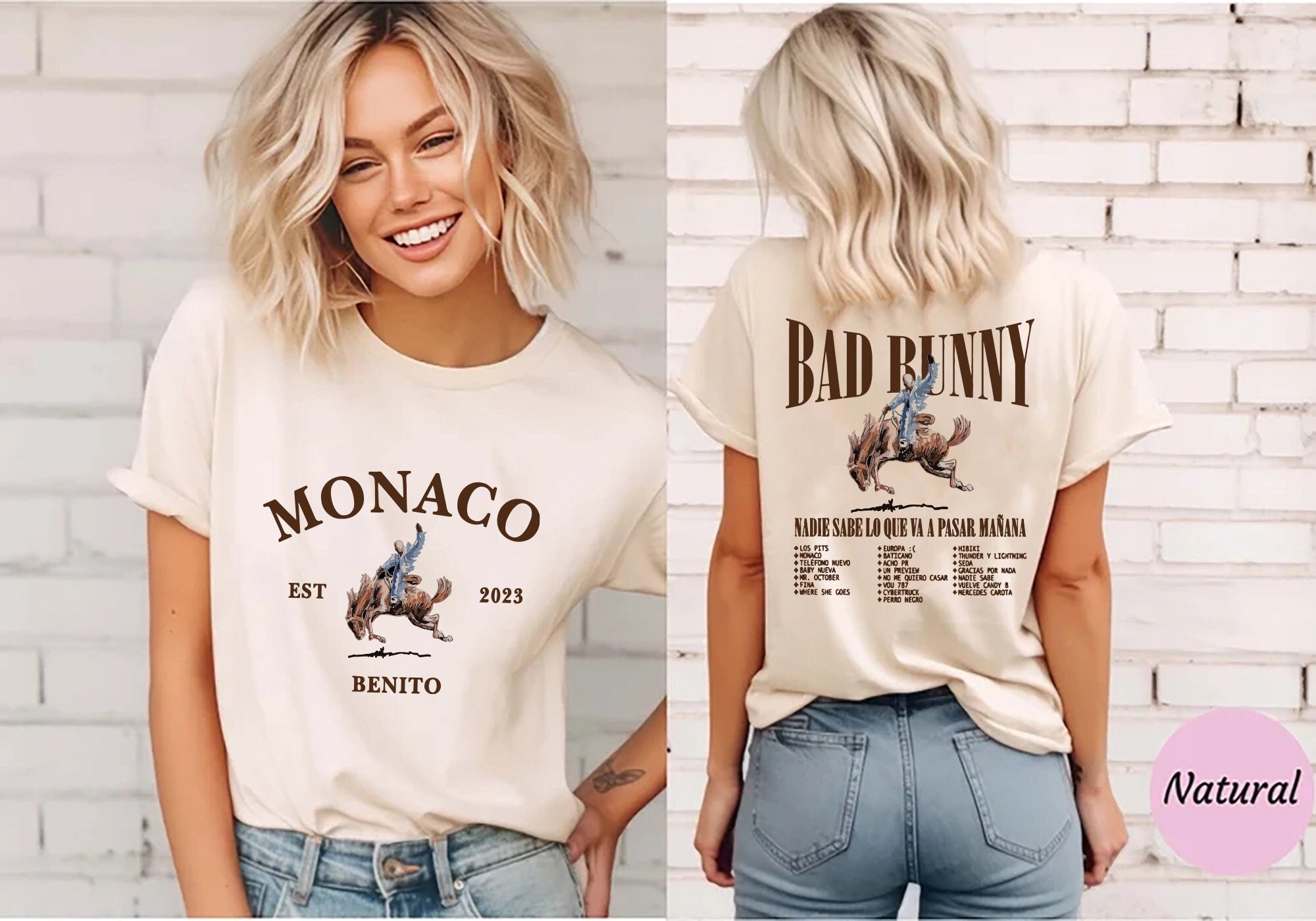 Bad Bunny 2 Side Nadie Sabe Shirt- Bootleg Rap Shirt - Most Wanted 2024 Tour Tshirt Hoodie, Sweatshirt | CoreVibeTees.com